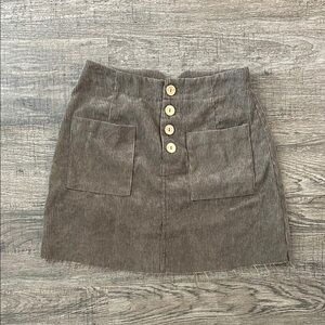 Altar’d State Corduroy Button-Front Skirt